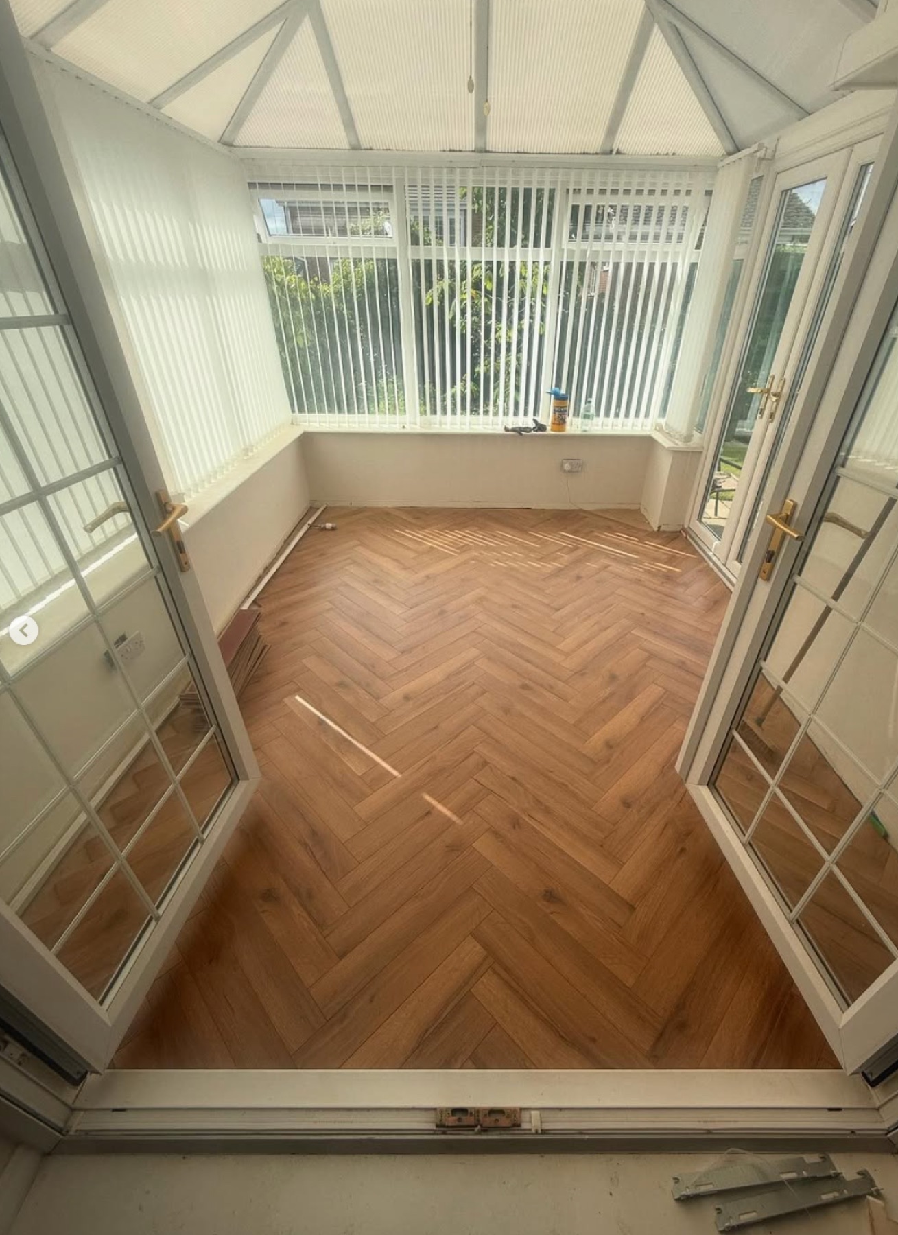 Herringbone LVT flooring
