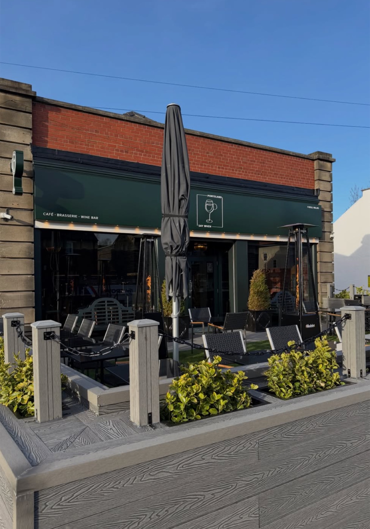 Say When bar terrace decking and seating in Ponteland